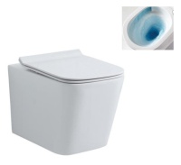 Унитаз подвесной ТОРНАДО, квадратный (БЕЛЫЙ)  GANZER.