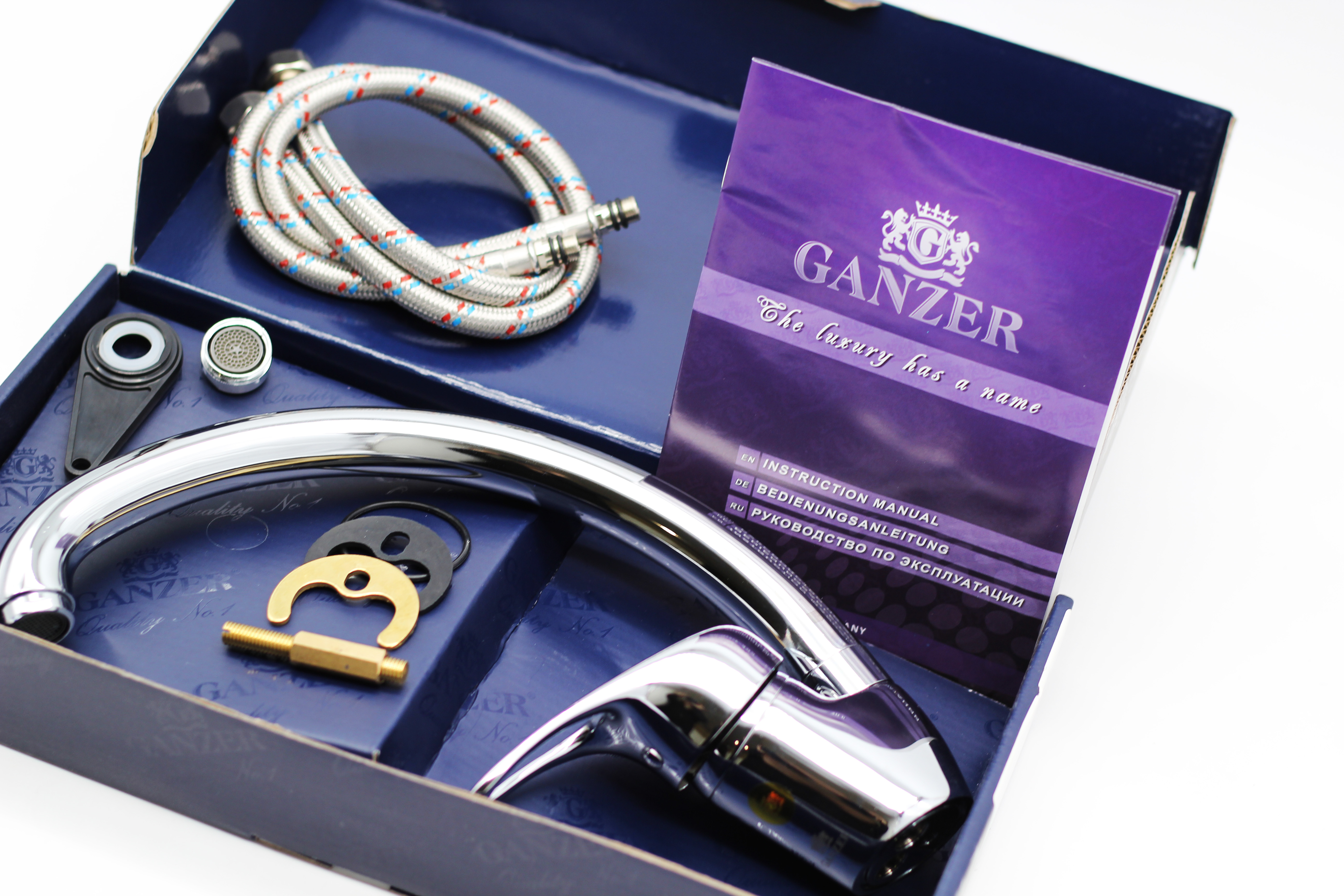 08023-1 Смеситель однорычажный для кухни "GANZER"  (10/1шт)