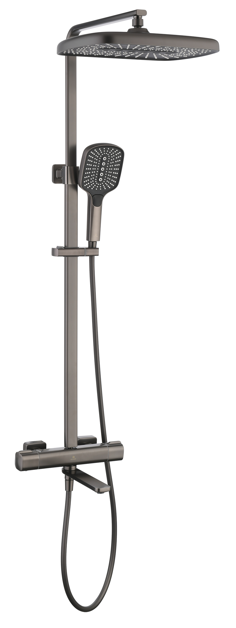 12171-Q Душевая система с термостатом (ГРАФИТ) GANZER (5/1шт)