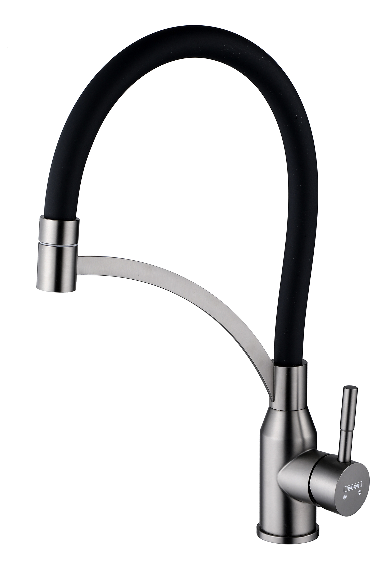 56043-PC Смес. из НЕРЖ. для кух. (ГРАФИТ с гиб. ЧЕР. изл.) HANSEN  (20/1шт)