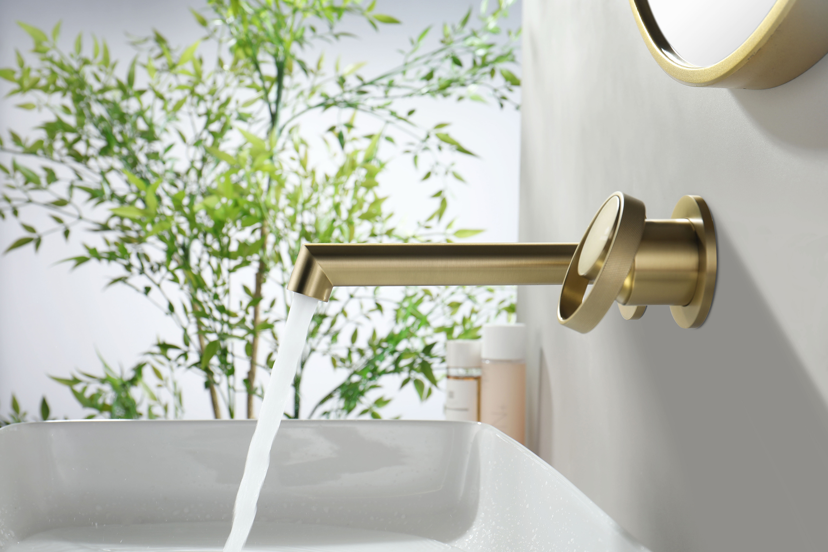 19144-S Встроенный смес для рак. (Мат. Золото) GANZER   (10/1шт) 