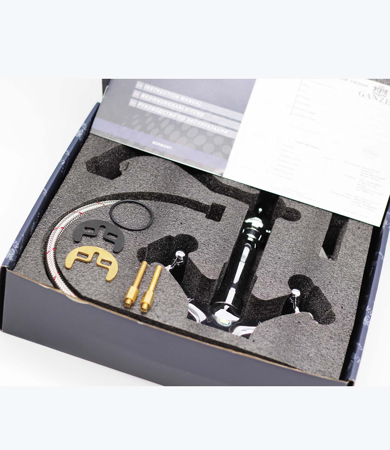 09112 Смеситель двухвент. для умыв. (ХРОМ)  GANZER  (10/1шт)