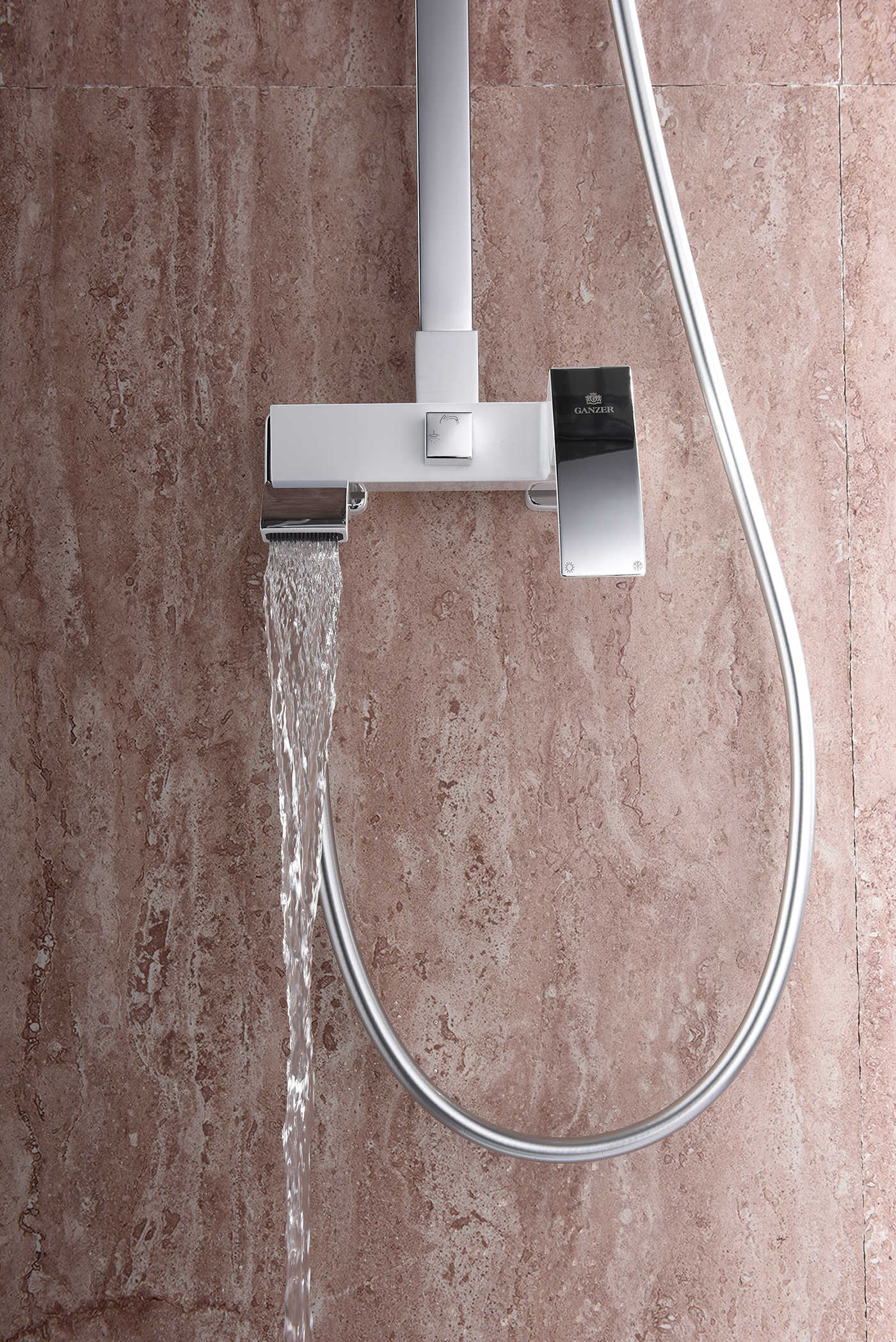 44161-F Душевая система (БЕЛЫЙ) GANZER (5/1шт)