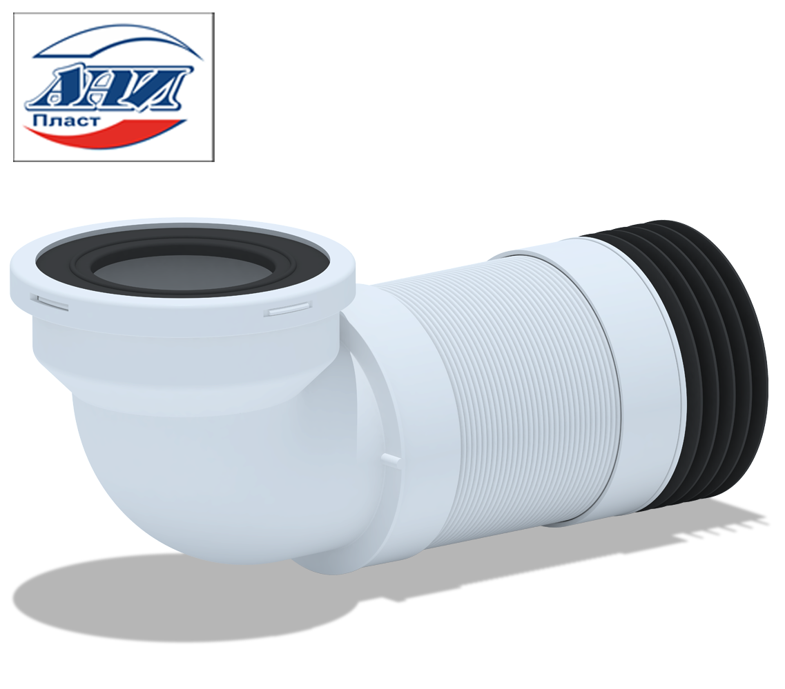 АНИ  К729R Гофра для унитаза (УГЛ) 320-750  (15шт)