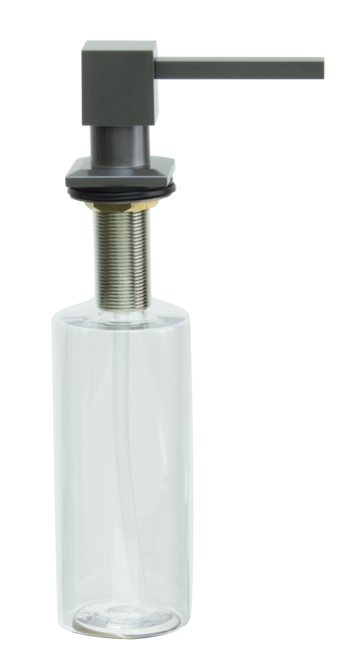 Дозатор врезной КВАДРАТ, для мойки 300мл (ГРАФИТ)  HANSEN  (46/1шт)