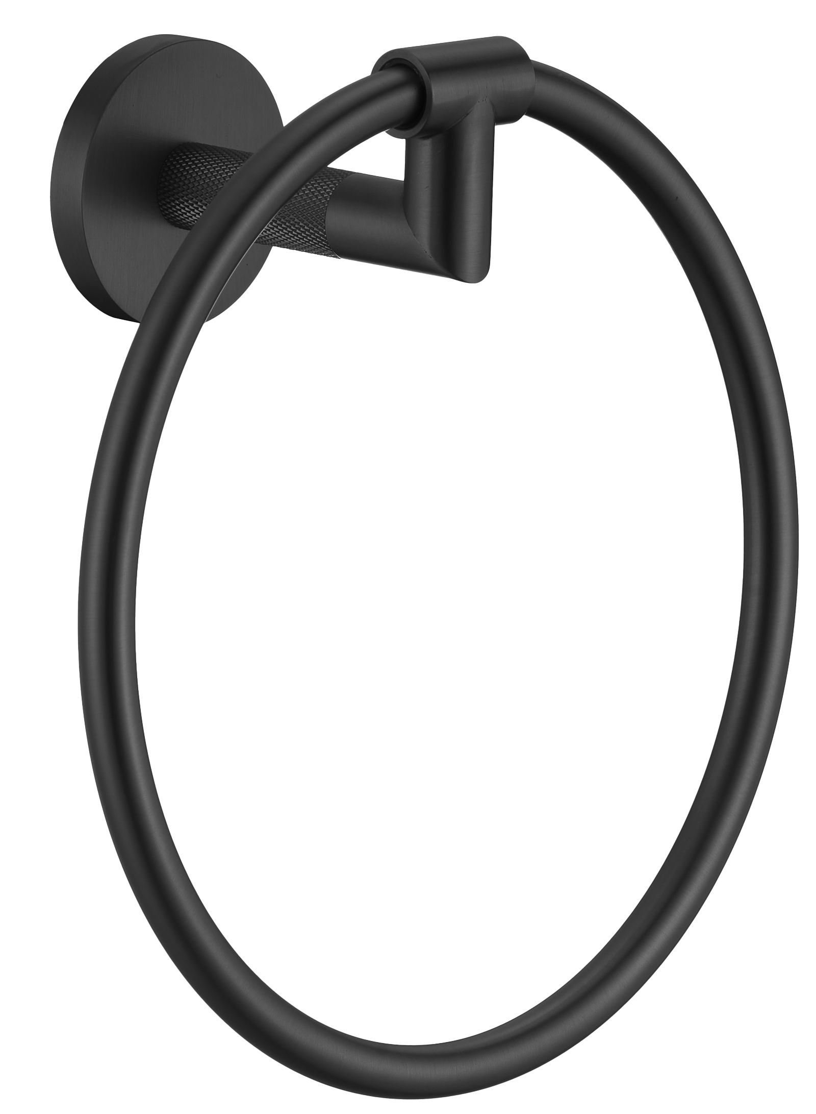 19540-C Полотенцедержатель кольцевой (ЧЕРНЫЙ) GANZER  (20/1шт)