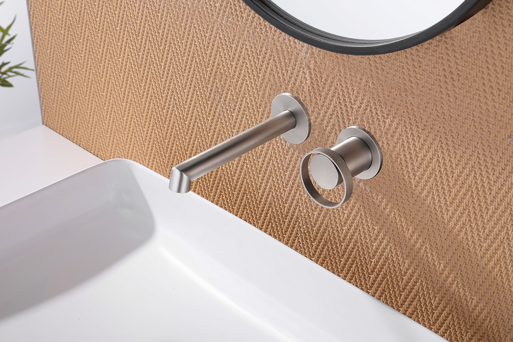 19144-G Встроенный смес для рак. (САТИН) GANZER  (10/1шт)