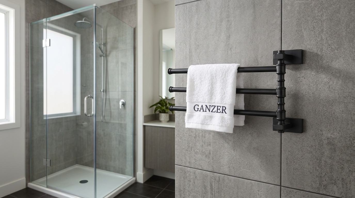 88013-C П/держатель поворот. 3-ной (ЧЕРНЫЙ) GANZER (10/1шт)