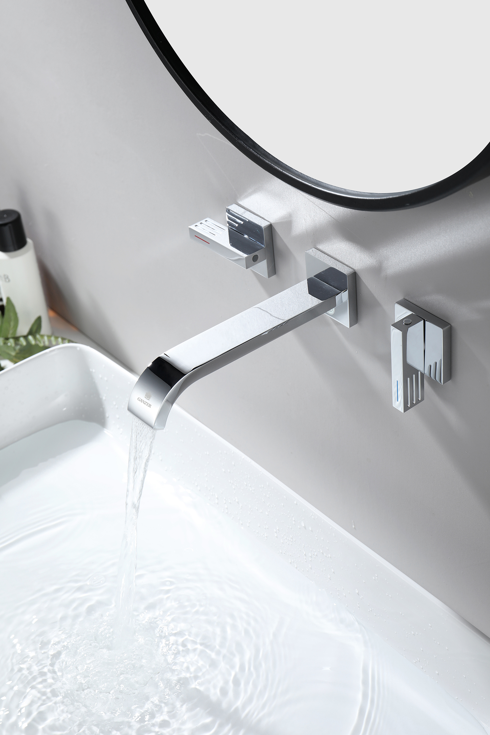 01144 Смеситель встраиваемый для раковины (ХРОМ) GANZER (8/1шт)