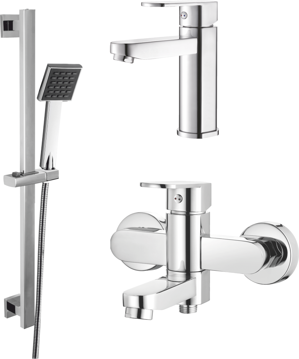 06037 Душевой комплект (3 в 1) ХРОМ  "GANZER"  (4/1шт) Л/К