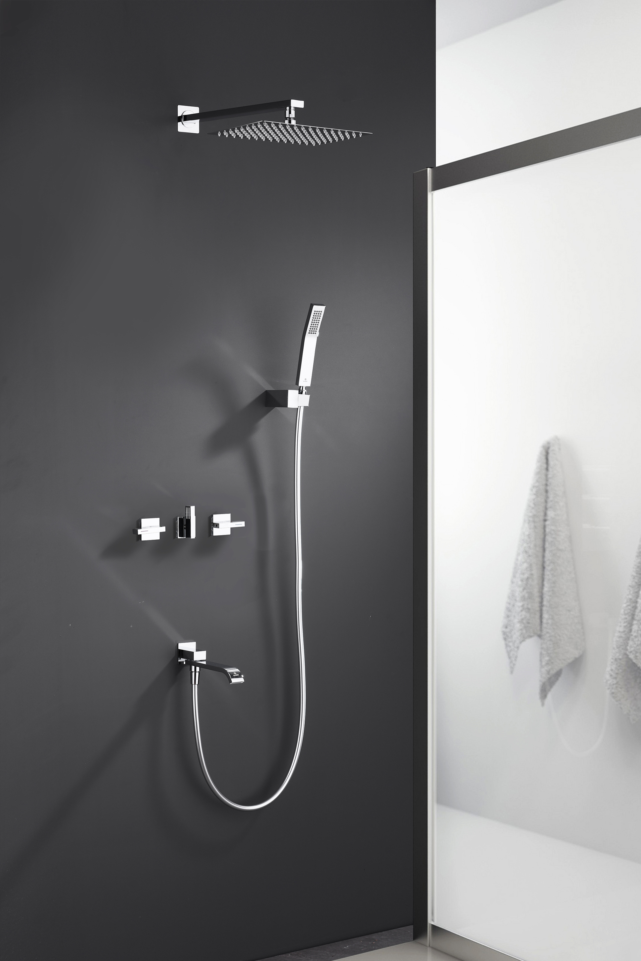 01165 Смеситель встраиваемый для душа с 3-функ. (ХРОМ) GANZER (6/1шт)