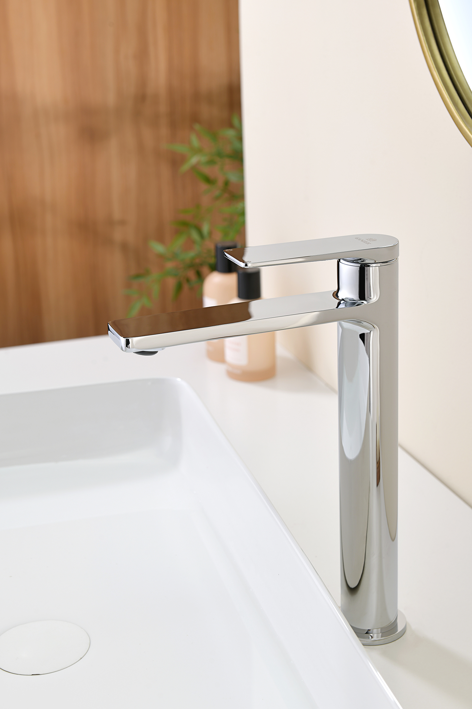 07112 Смеситель од. для раковины-чаши (ХРОМ) GANZER (10/1шт)