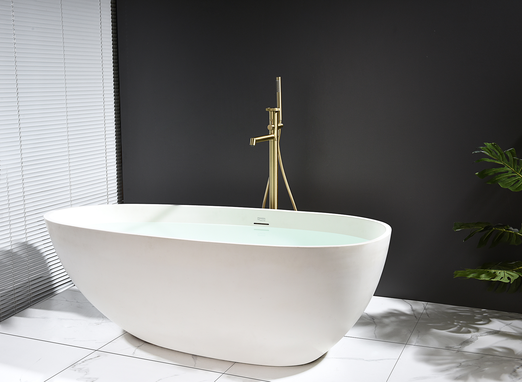 19181-S Смеситель напольный для ванны (Мат. Золото) GANZER  (5/1шт)