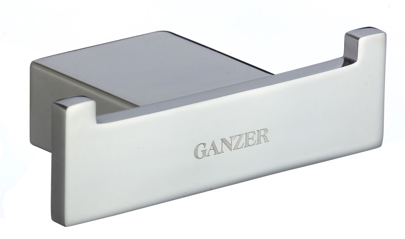 88152 Двойной настенный крючок (ХРОМ) GANZER  (20/1шт)