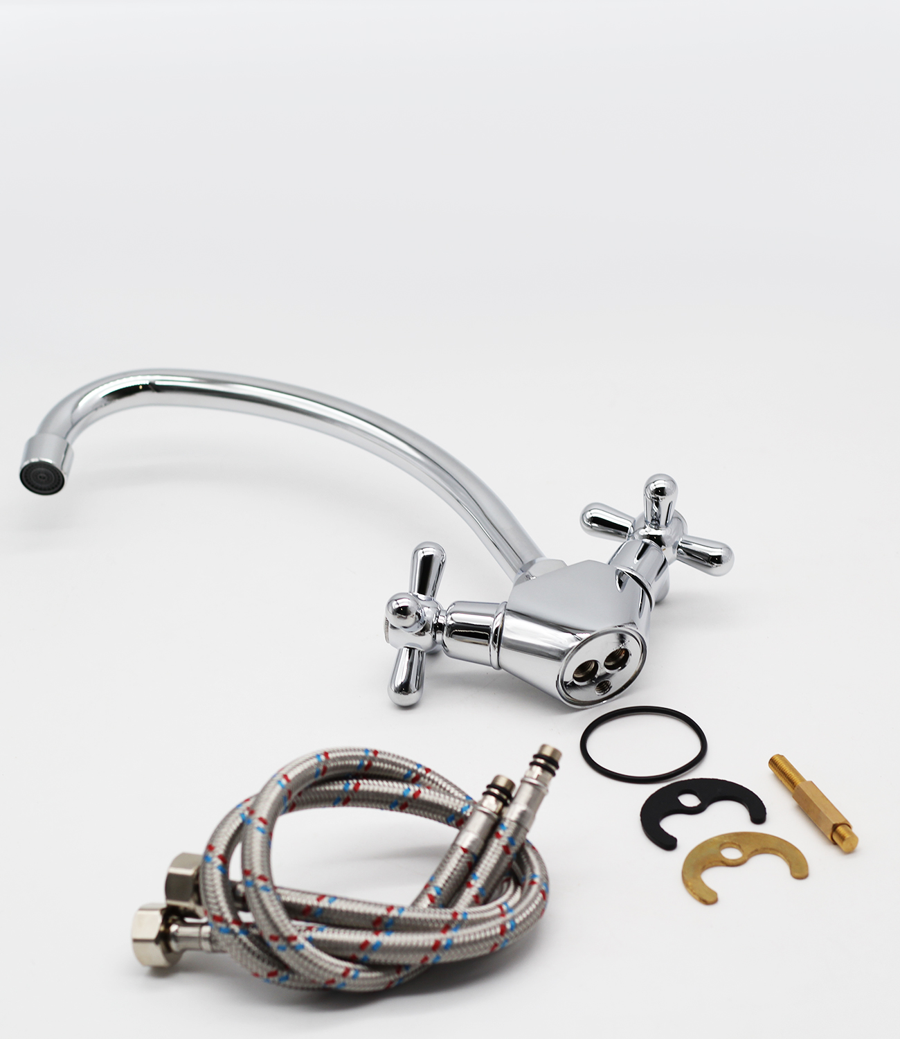 13022 Смеситель двухвентельный для кухни "GANZER"  (10/1шт)