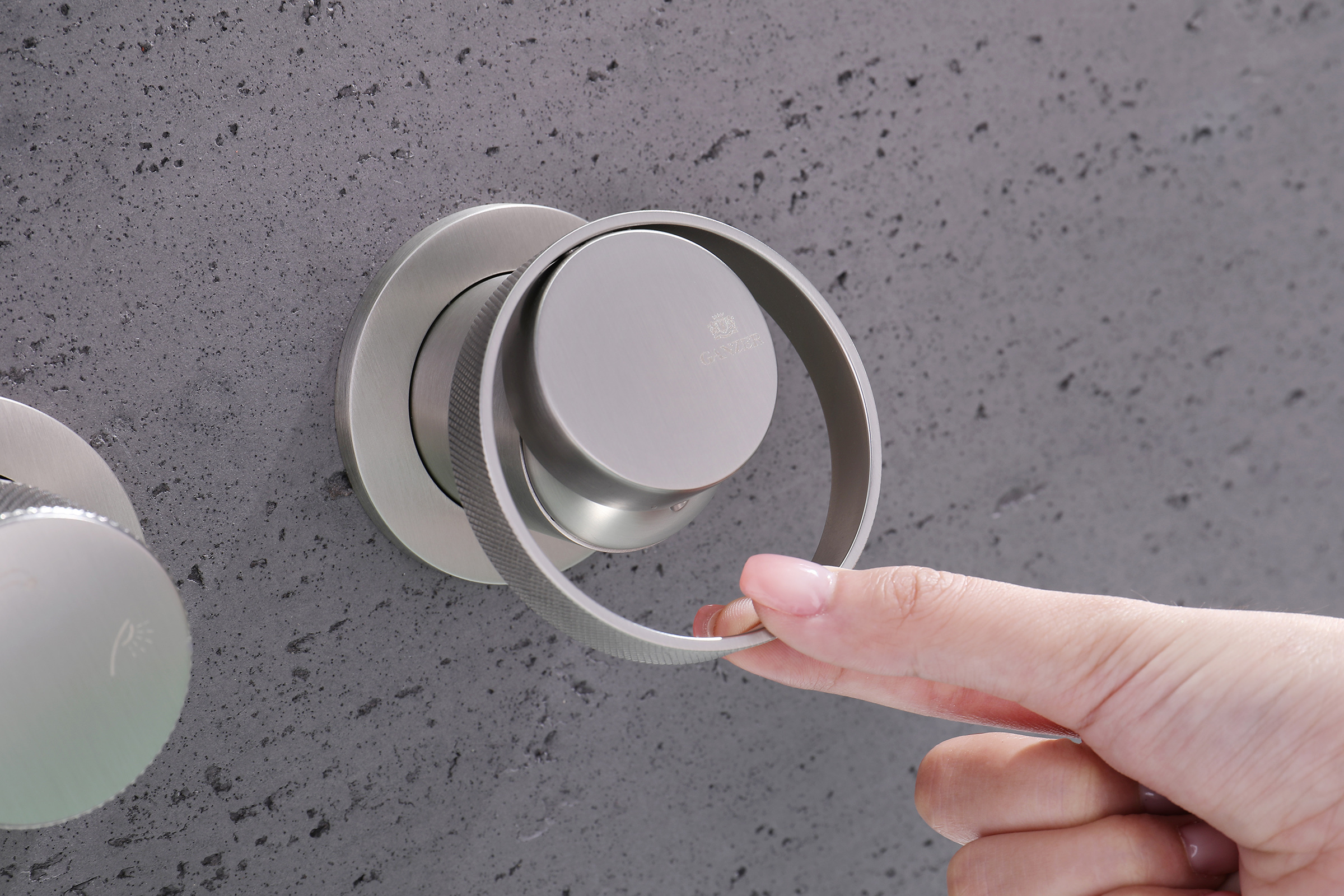 19134-G Встроенный смес. для ванны  (САТИН) GANZER  (6/1шт)