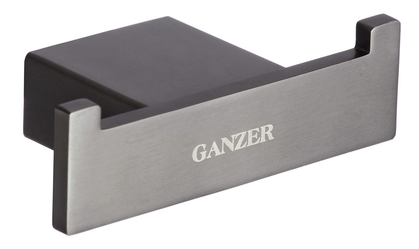 88152-Q Двойной настенный крючок (ГРАФИТ) GANZER  (20/1шт)