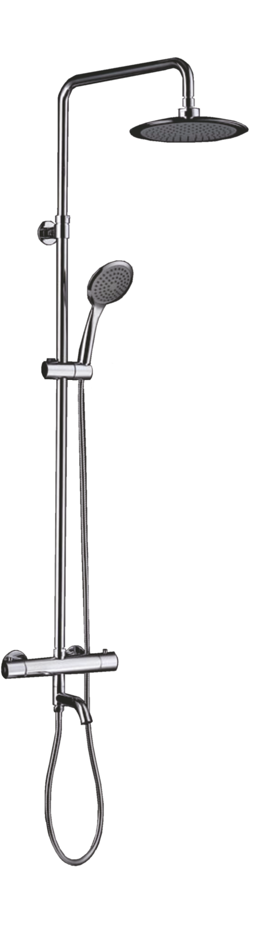 25070 Душевой релинг с термостатом (круг.) GANZER  (4/1шт) Л/К