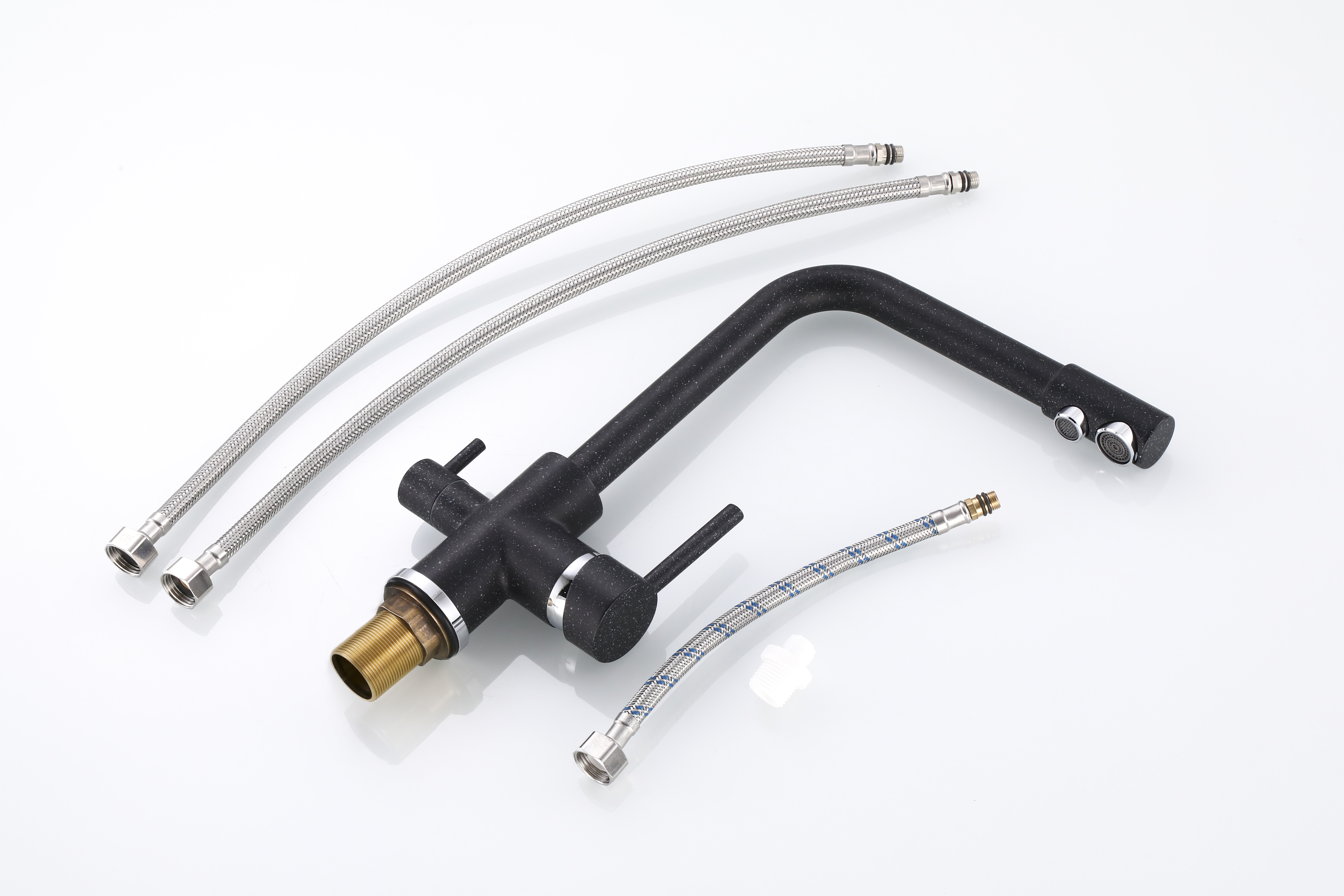 15081-C Смеситель  под. фильт (ЧЕРНЫЙ) HANSEN  (10/1шт)