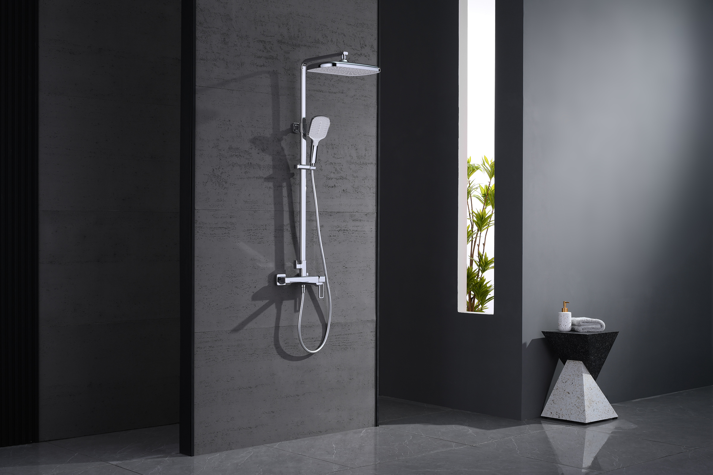 12163 Душевая система (ХРОМ) GANZER (5/1шт)