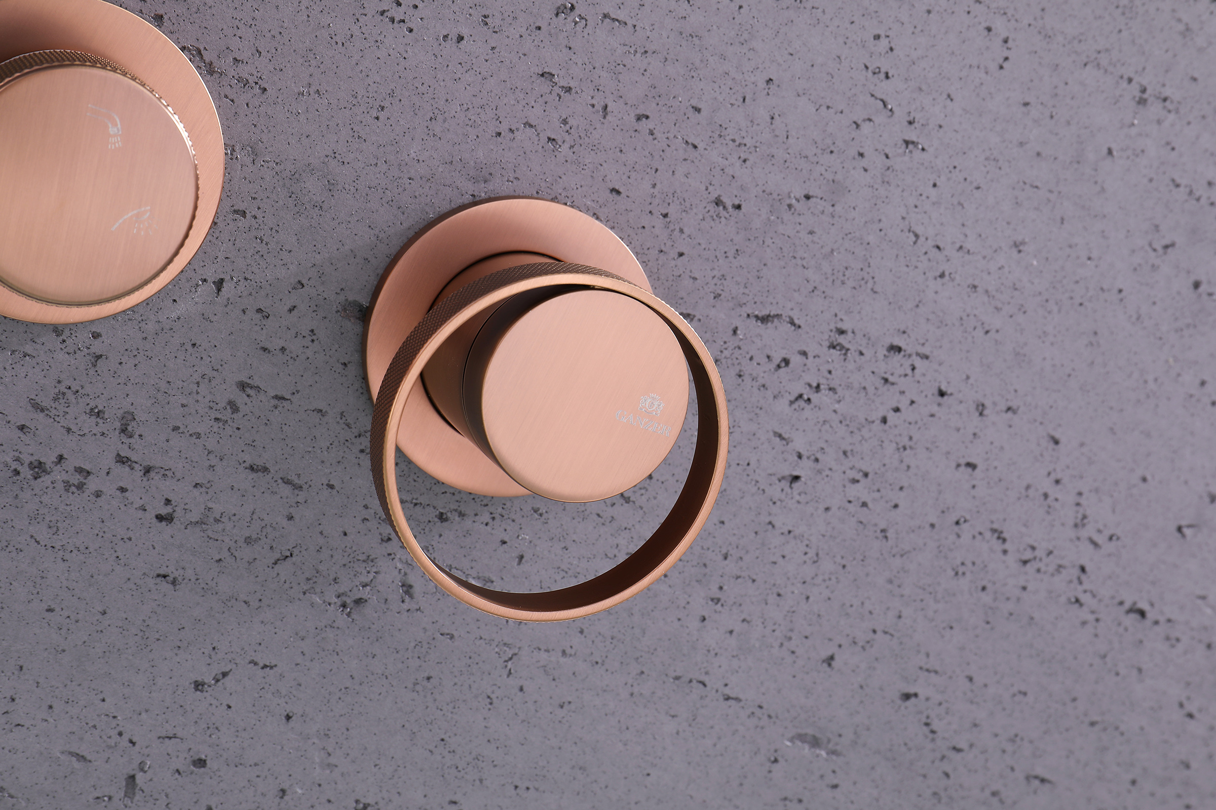 19134-R Встроенный смес. для ванны  (Роз. Золото) GANZER  (6/1шт)