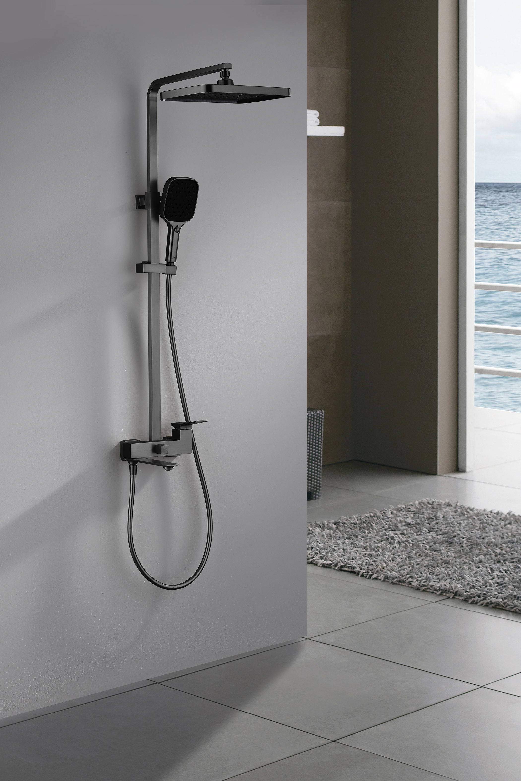 05162-Q Душевая система (ГРАФИТ) GANZER (5/1шт)