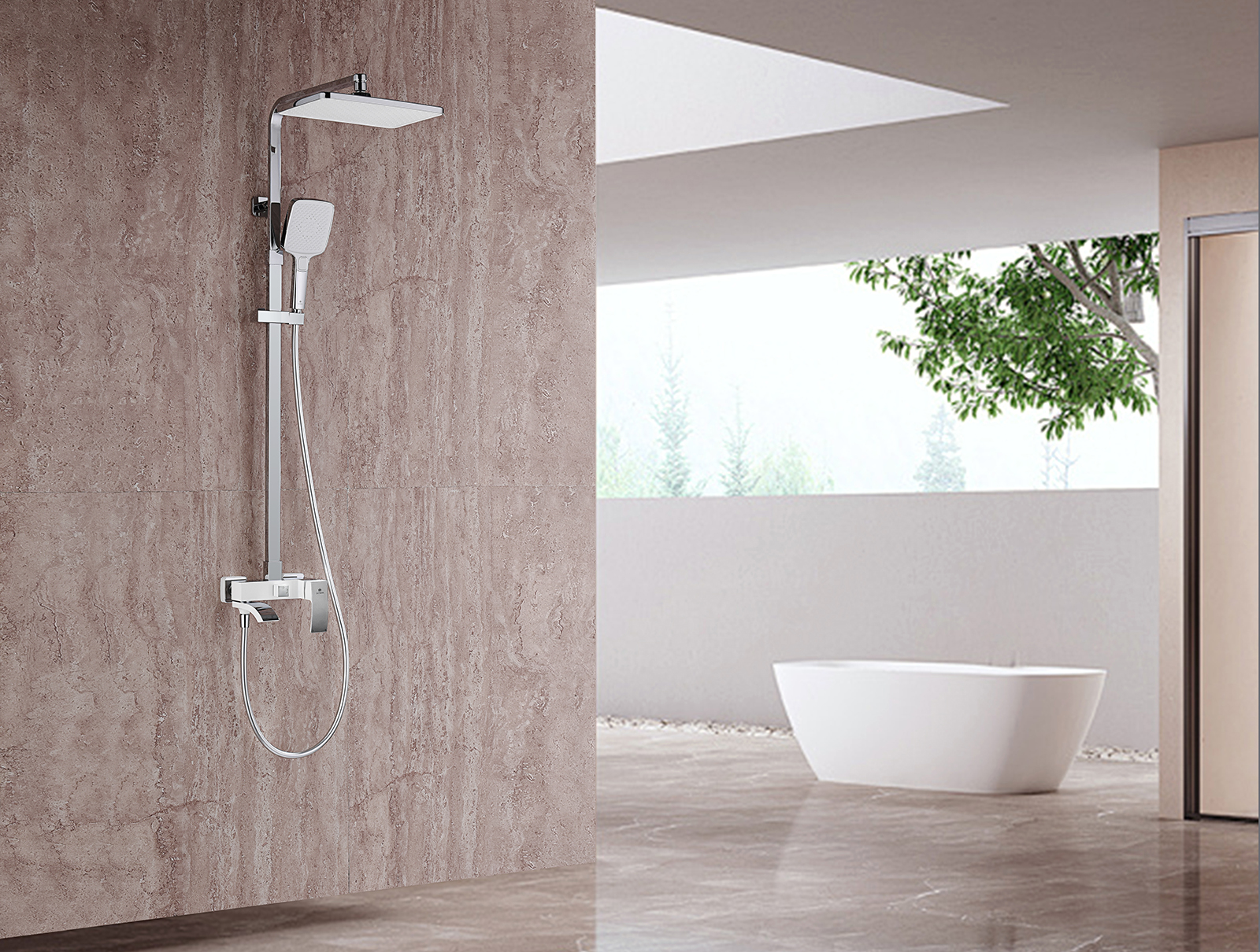 44161-F Душевая система (БЕЛЫЙ) GANZER (5/1шт)