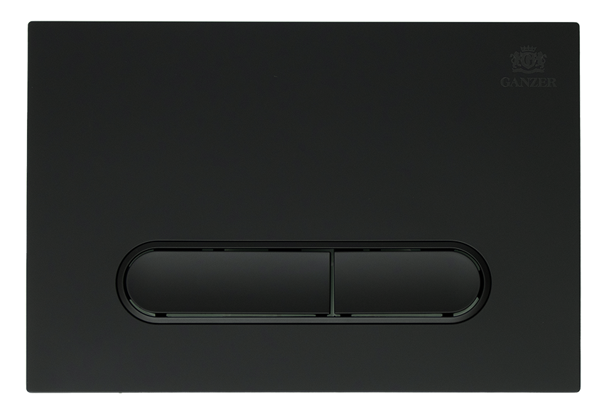 Кнопка для инсталляции с  ПЛОСК. клав. (ЧЕРНЫЙ)  GANZER  (24/1шт)