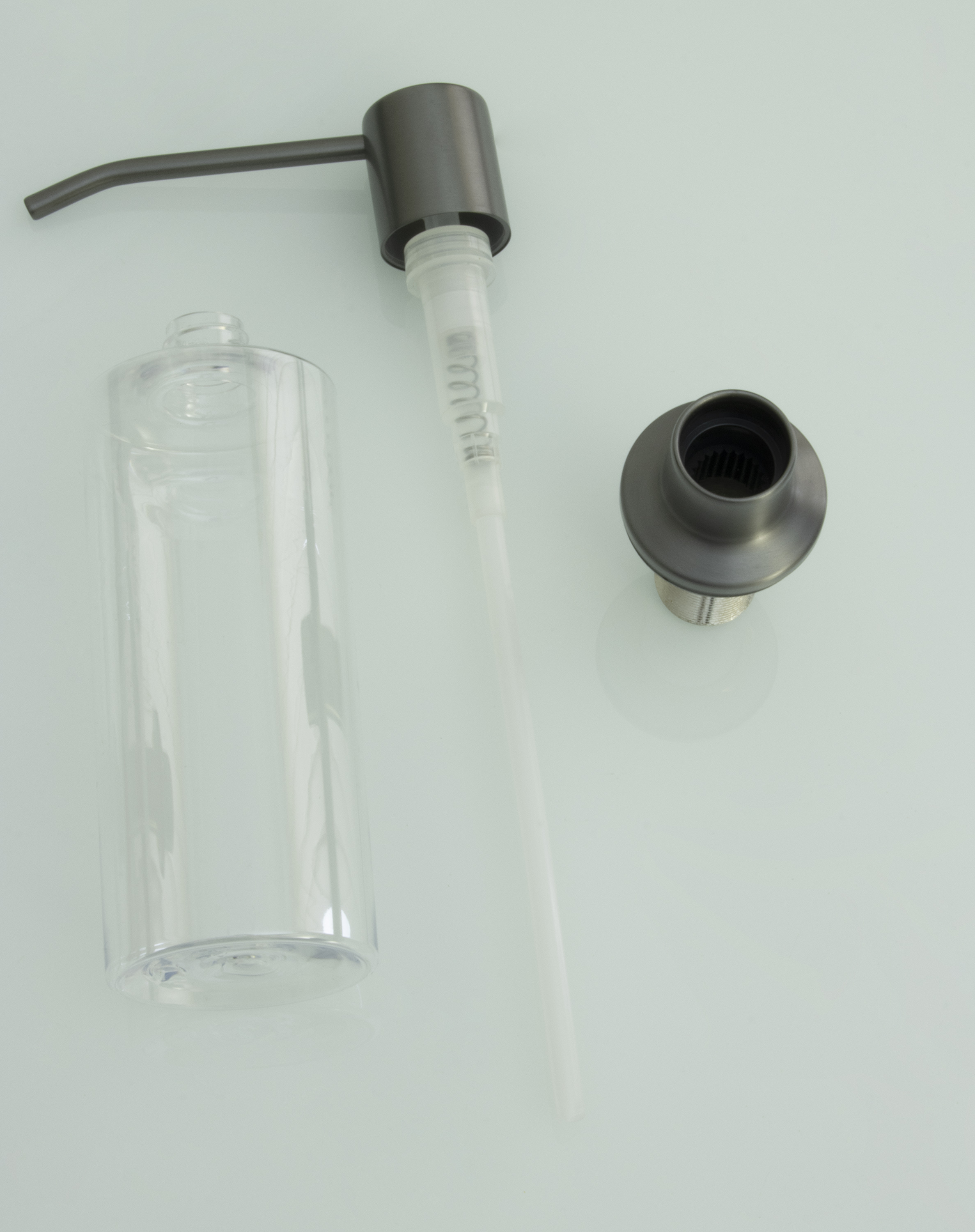 Дозатор врезной КРУГ, для мойки 300мл (ГРАФИТ)  HANSEN  (46/1шт)