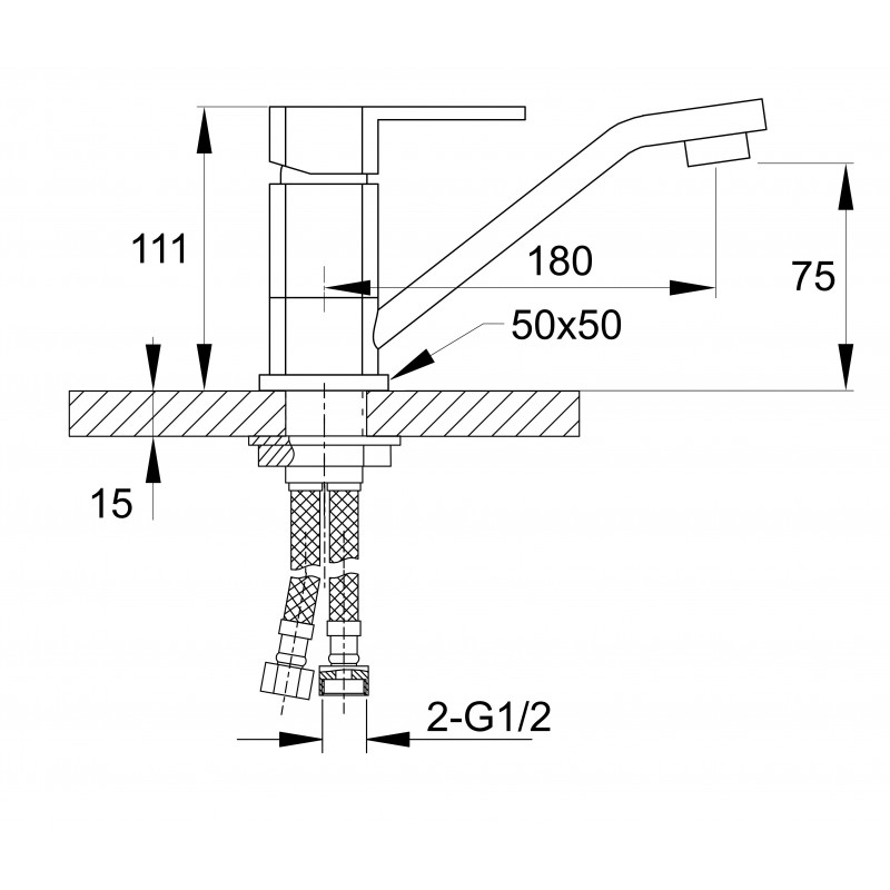 45001 Одн. смес. для умыв (поворотный) HANSEN