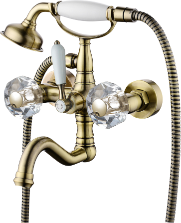 09036-D Смеситель 2-ух руч. для ванны БРОНЗ GANZER  (6/1шт) Л/К