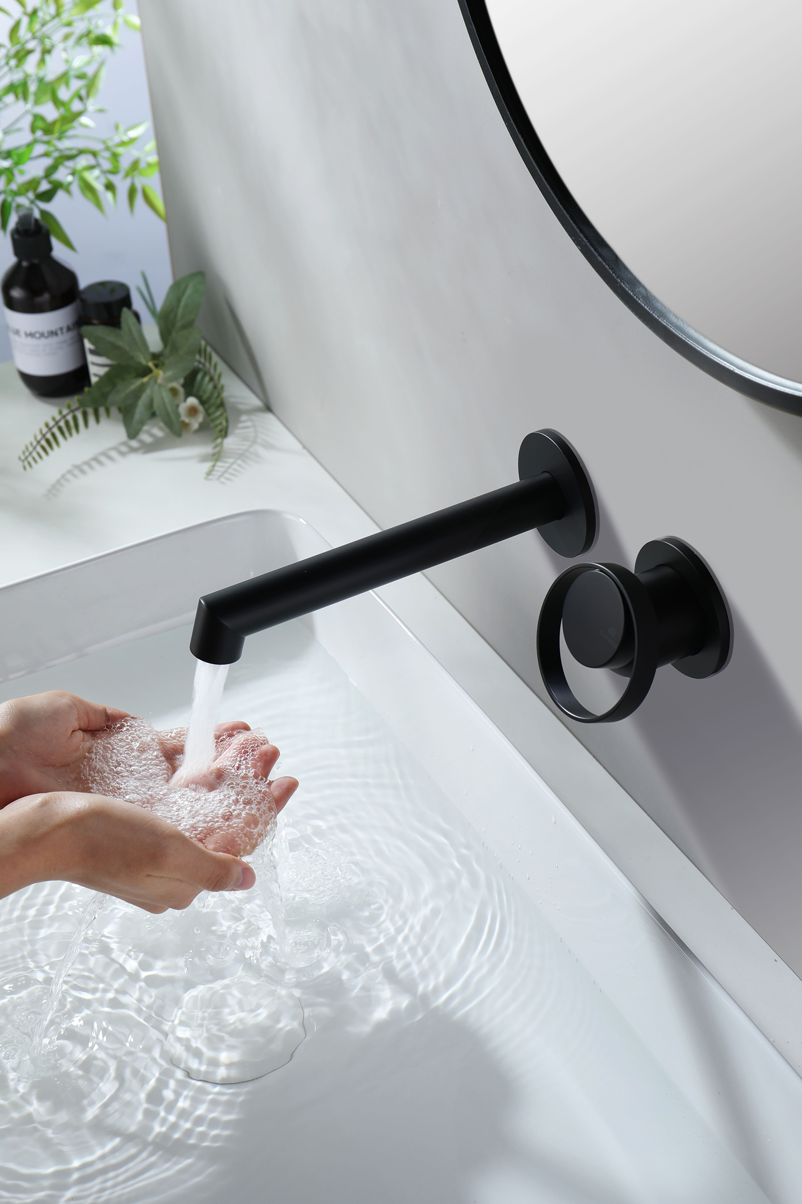 19144-C Встроенный смес для рак. (ЧЕРНЫЙ) GANZER  (10/1шт)