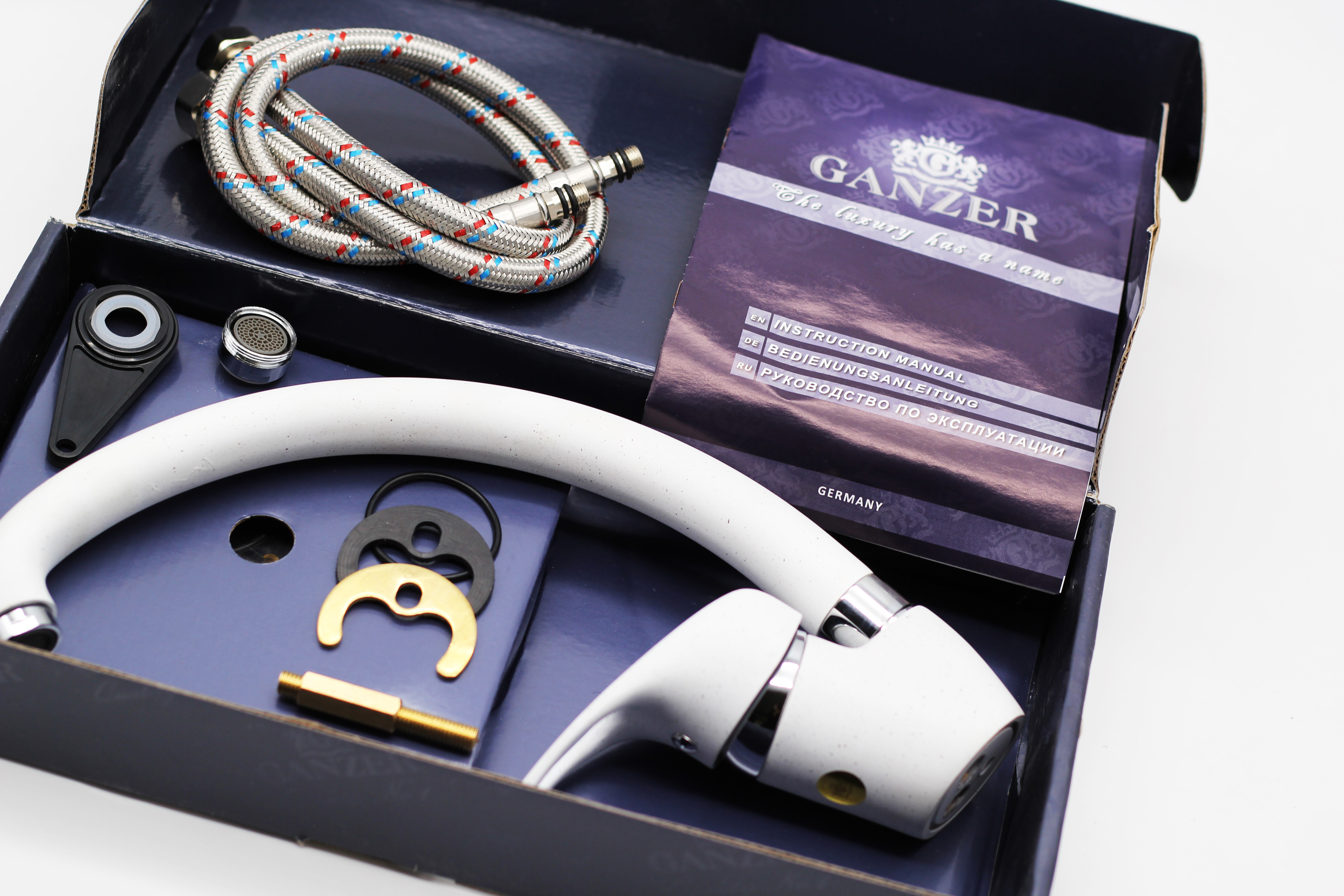 08023-1G Смеситель однорычажный для кухни "GANZER" (10/1шт)