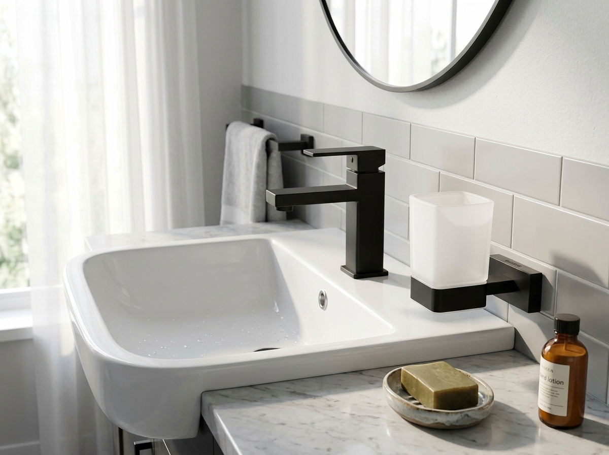 88060-C Стакан стекло "настенный" (ЧЕРНЫЙ) GANZER (20/1шт)