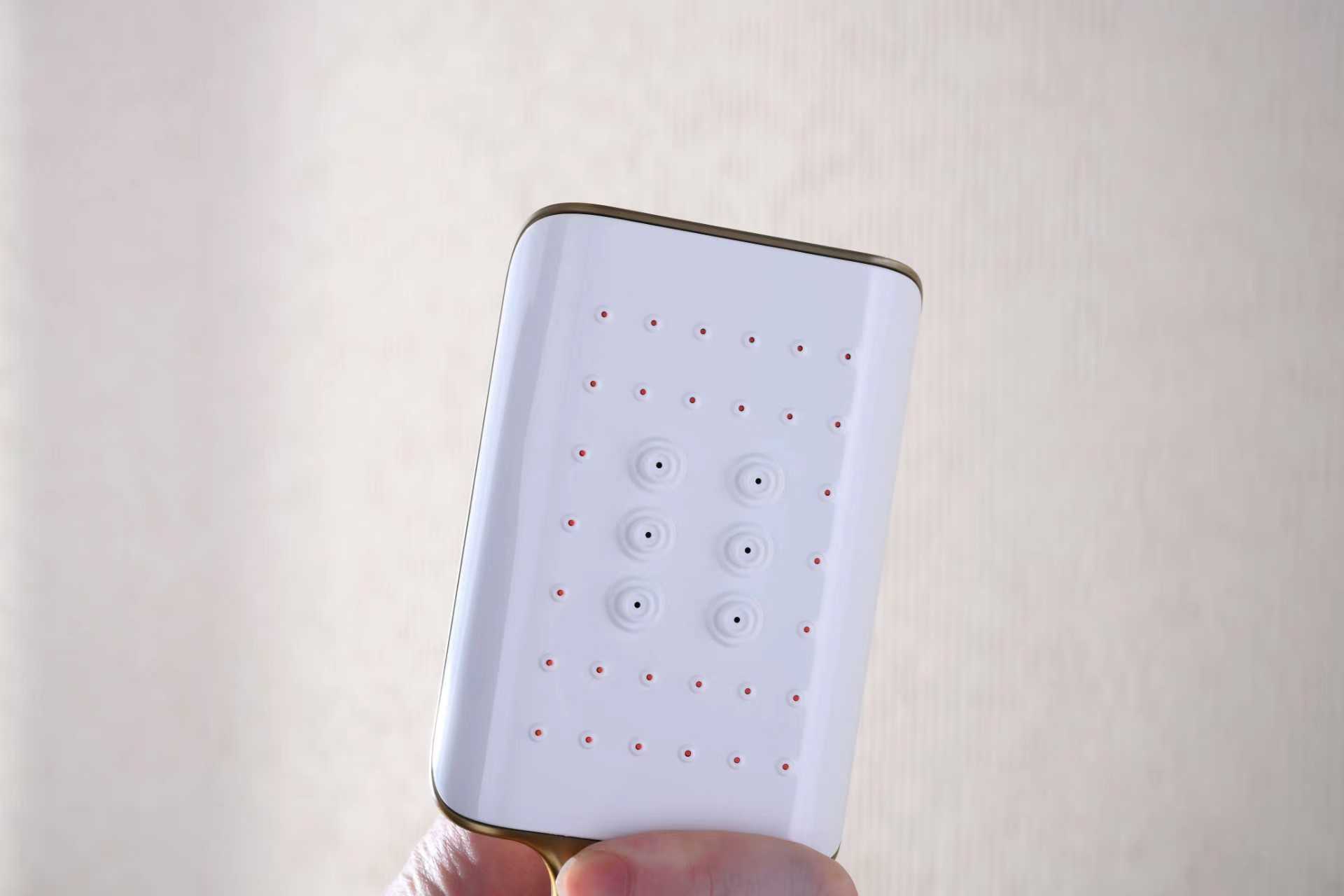 1055-S Лейка для душа 1 режим. (самоочищающая,Мат. Золото)  GANZER  (50/1шт)