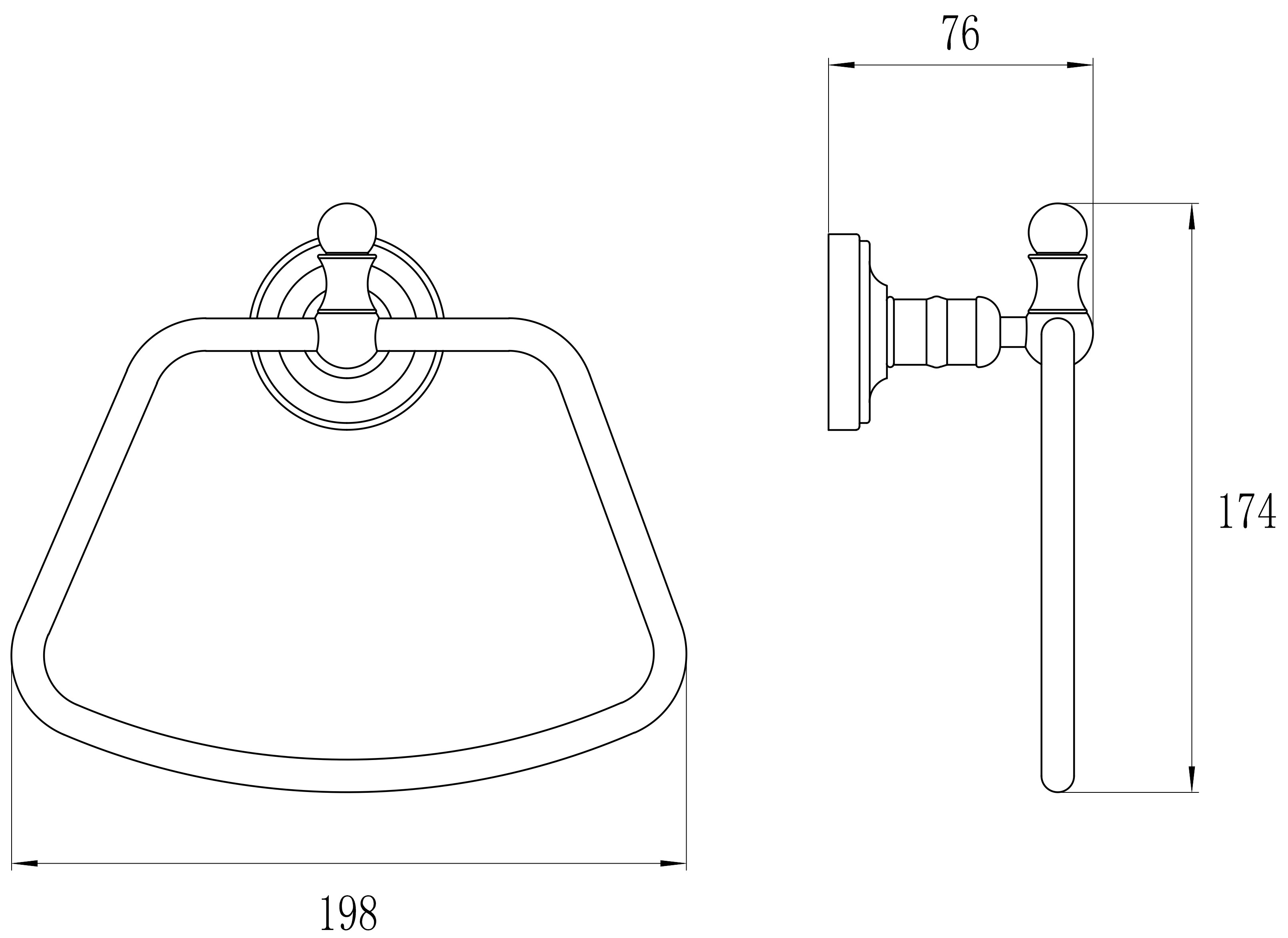 31040-E Кольцо для полотенца (ЗОЛОТО) GANZER (20/1шт)