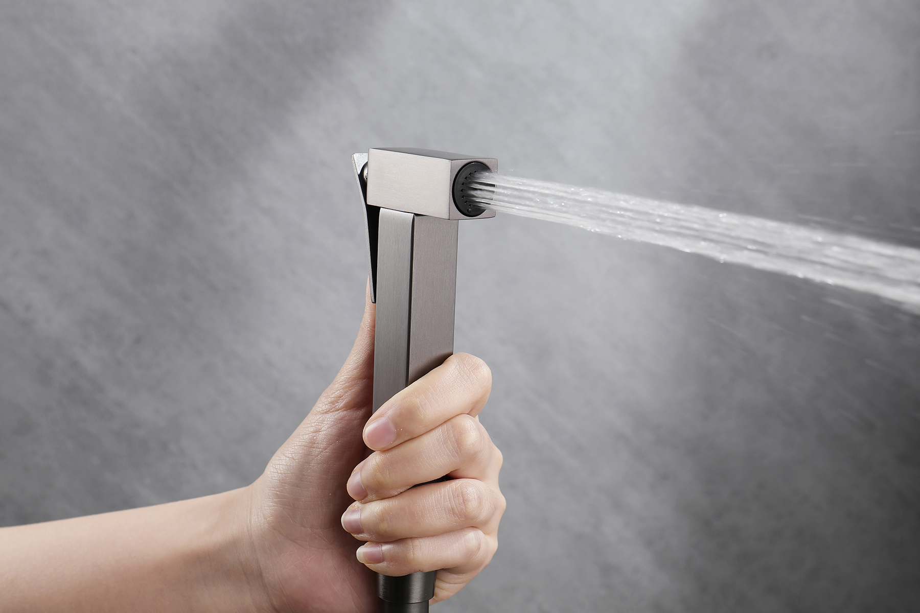 44157-Q Смеситель встраиваемый с ГИГ. душем (ГРАФИТ) GANZER (10/1шт)