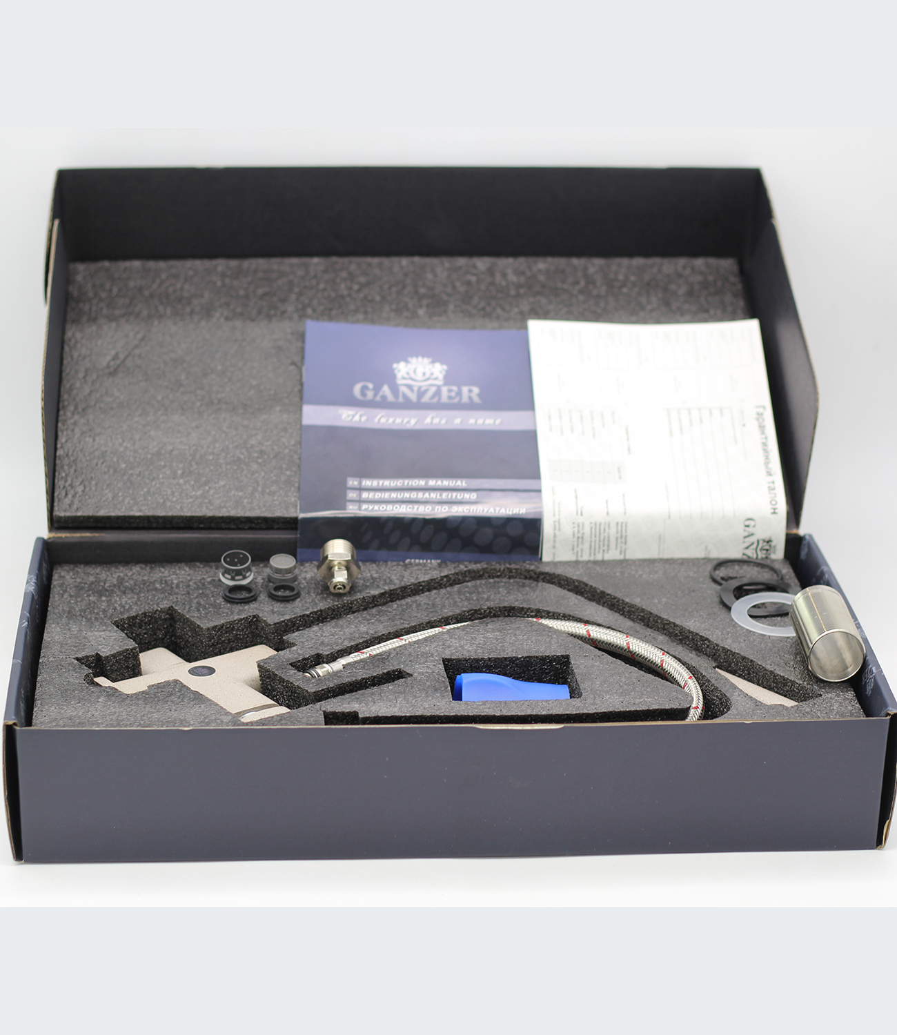 12025-B Смеситель (СВЕТЛО-БЕЖ.) с фильтром GANZER (10/1шт) Л/К