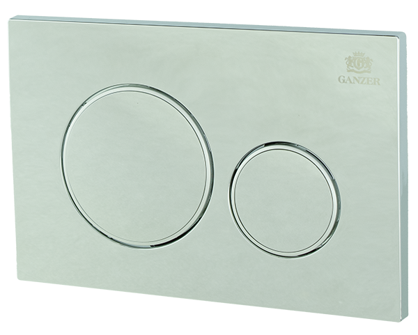 Кнопка для инсталляции СМАРТ,  с КРУГ. клав. (ХРОМ)  GANZER  (24/1шт)