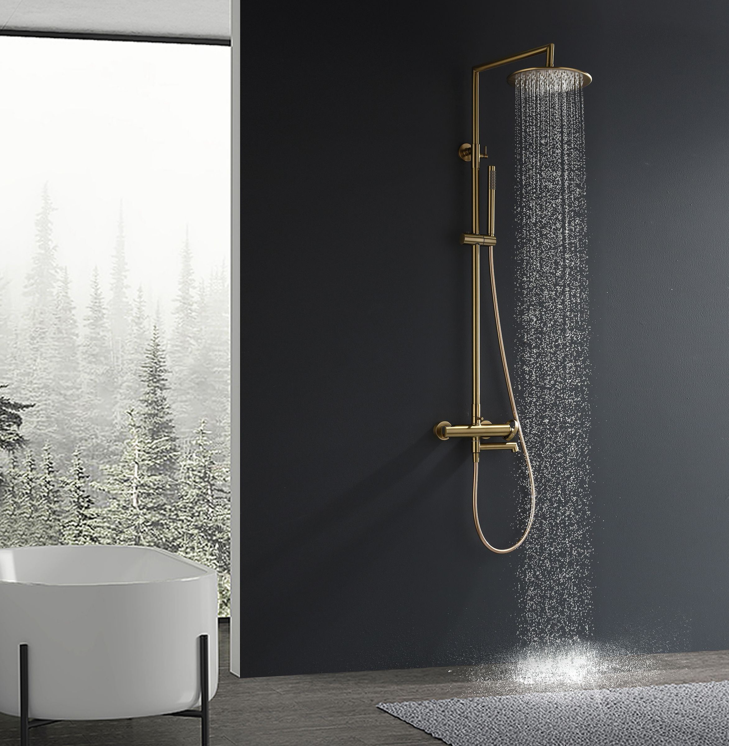 19162-S Душевая система (Мат. Золото) GANZER (5/1шт)