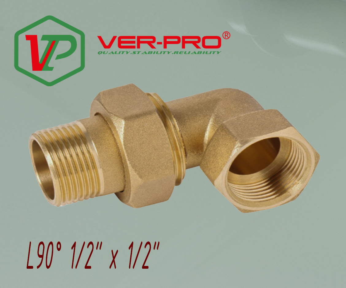 Угловая американка латун   1/2 г. х 1/2 ш. ViEiR  (100/10шт)