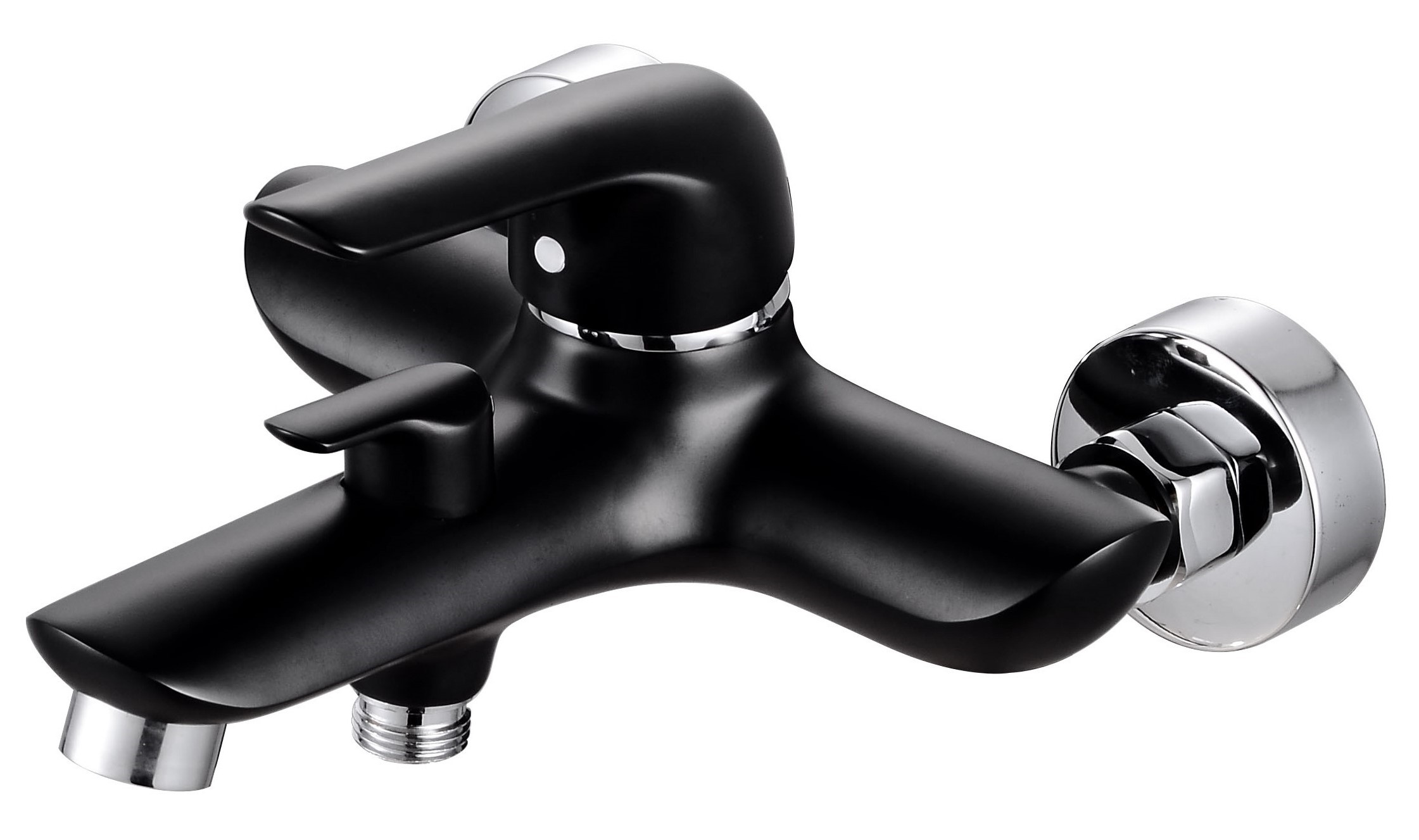 24031-C Смес. однорыч для ванны короткий (ЧЕРНЫЙ)  GANZER  (6/1шт)  Л/К