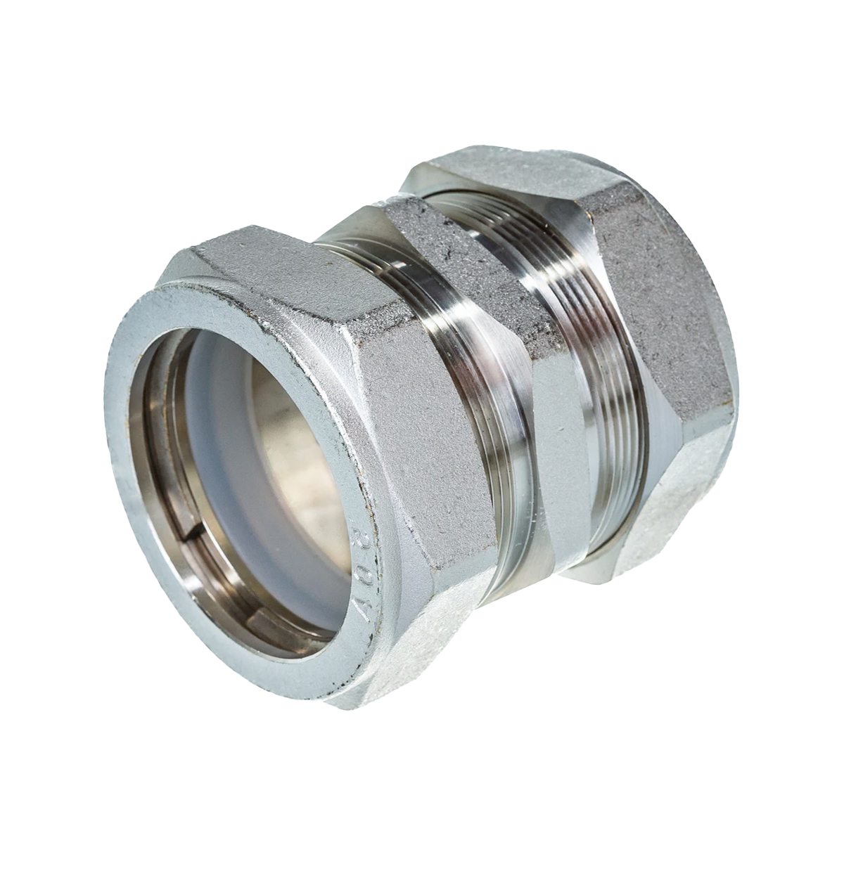 НИКЕЛЬ Муфта для гоф. трубы 32х25 VER-PRO (60/2шт)