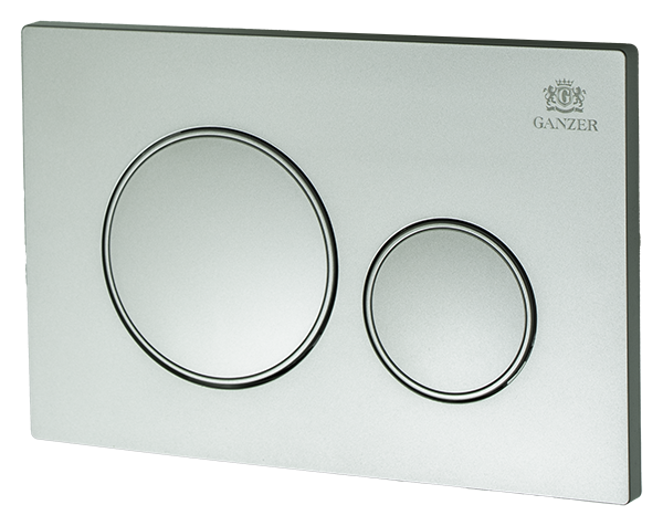 Кнопка для инсталляции СМАРТ,  с КРУГ. клав. (САТИН)  GANZER  (24/1шт)