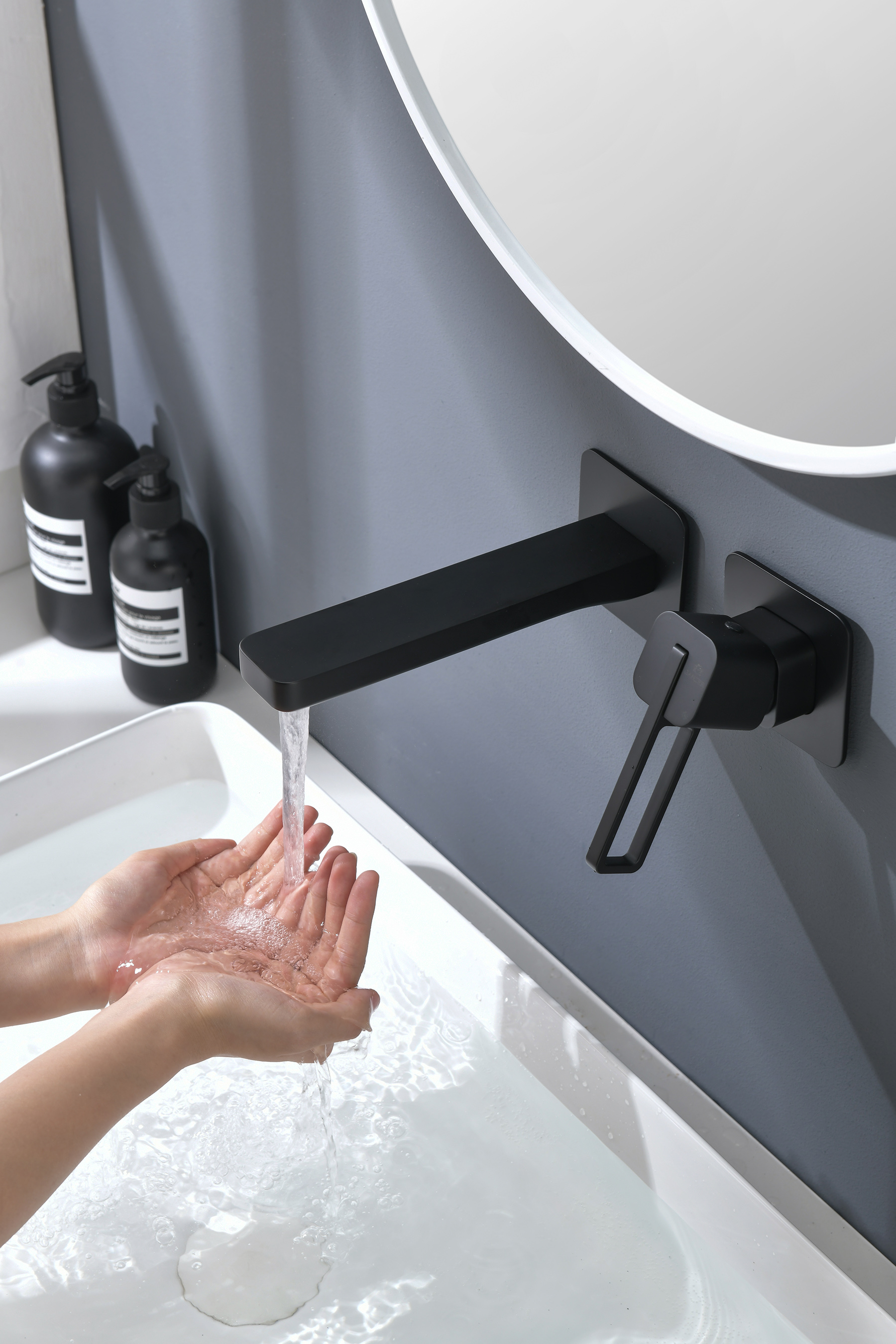 12144-C Встроенный смес для рак. (ЧЕРНЫЙ) GANZER  (10/1шт)