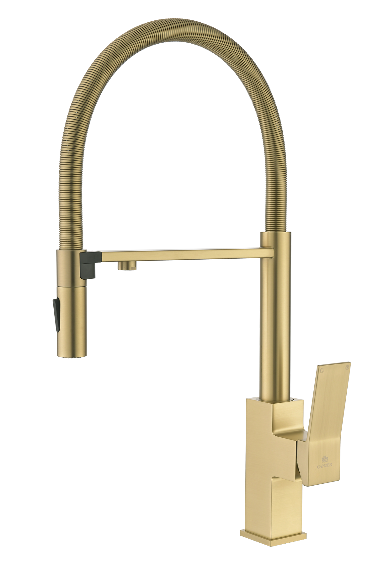 05126-S Смес. для кухни с гиб МАГ. изл. и под. фильт. (Мат. Золото) GANZER (10/1шт)