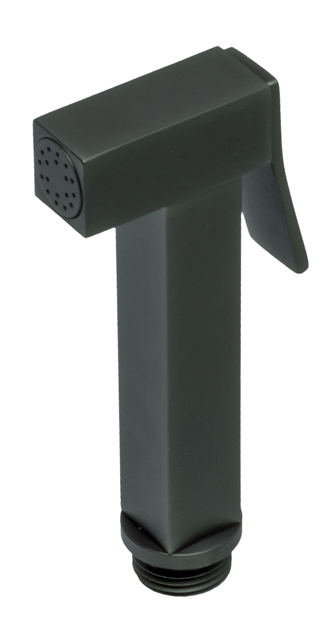 2040-Q Лейка металл. для биде КВАДРАТ (ГРАФИТ) GANZER (100/1шт)