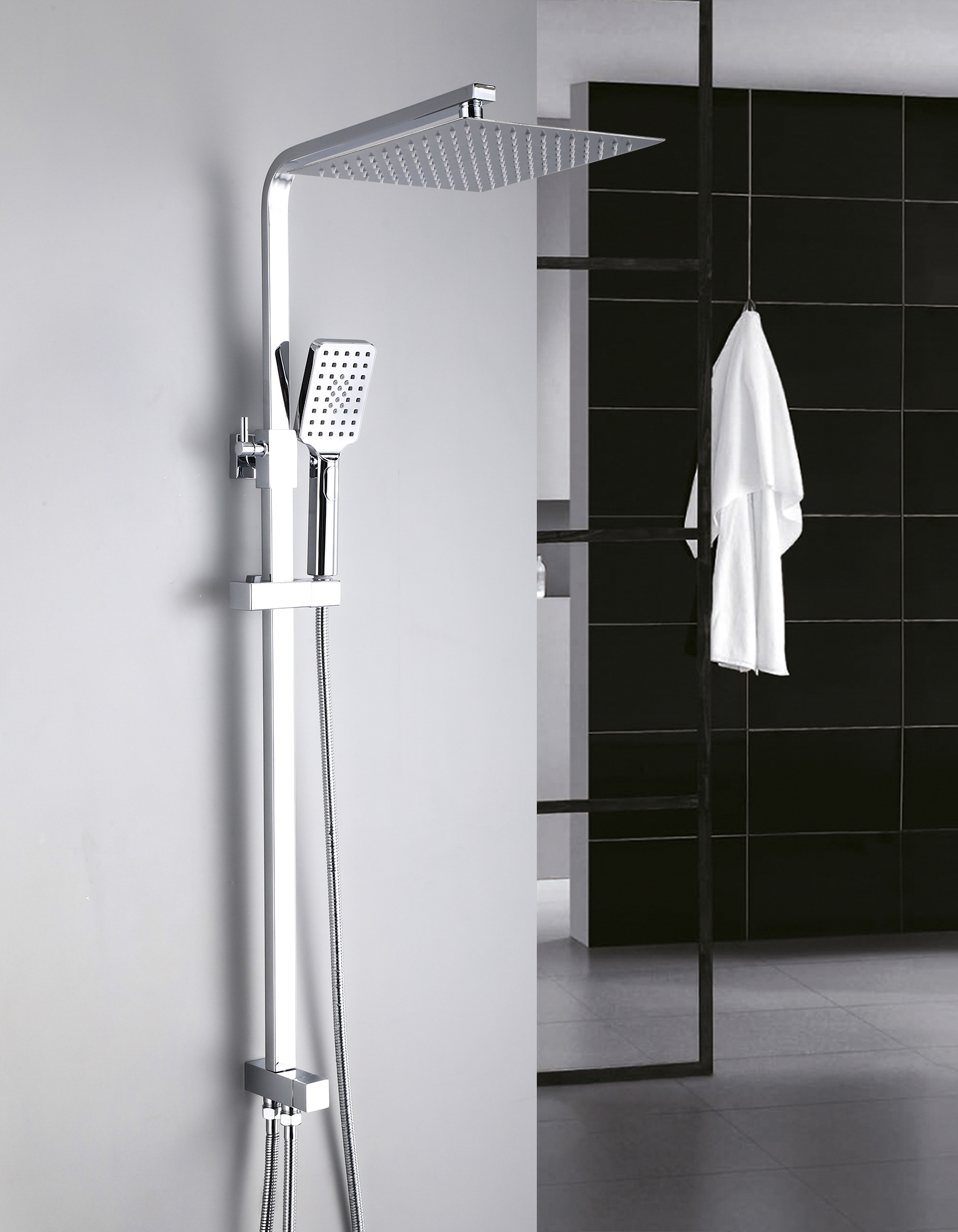 34002 Душевой релинг КВАДРАТ (шланг. под.)  HANSEN  (5/1шт)