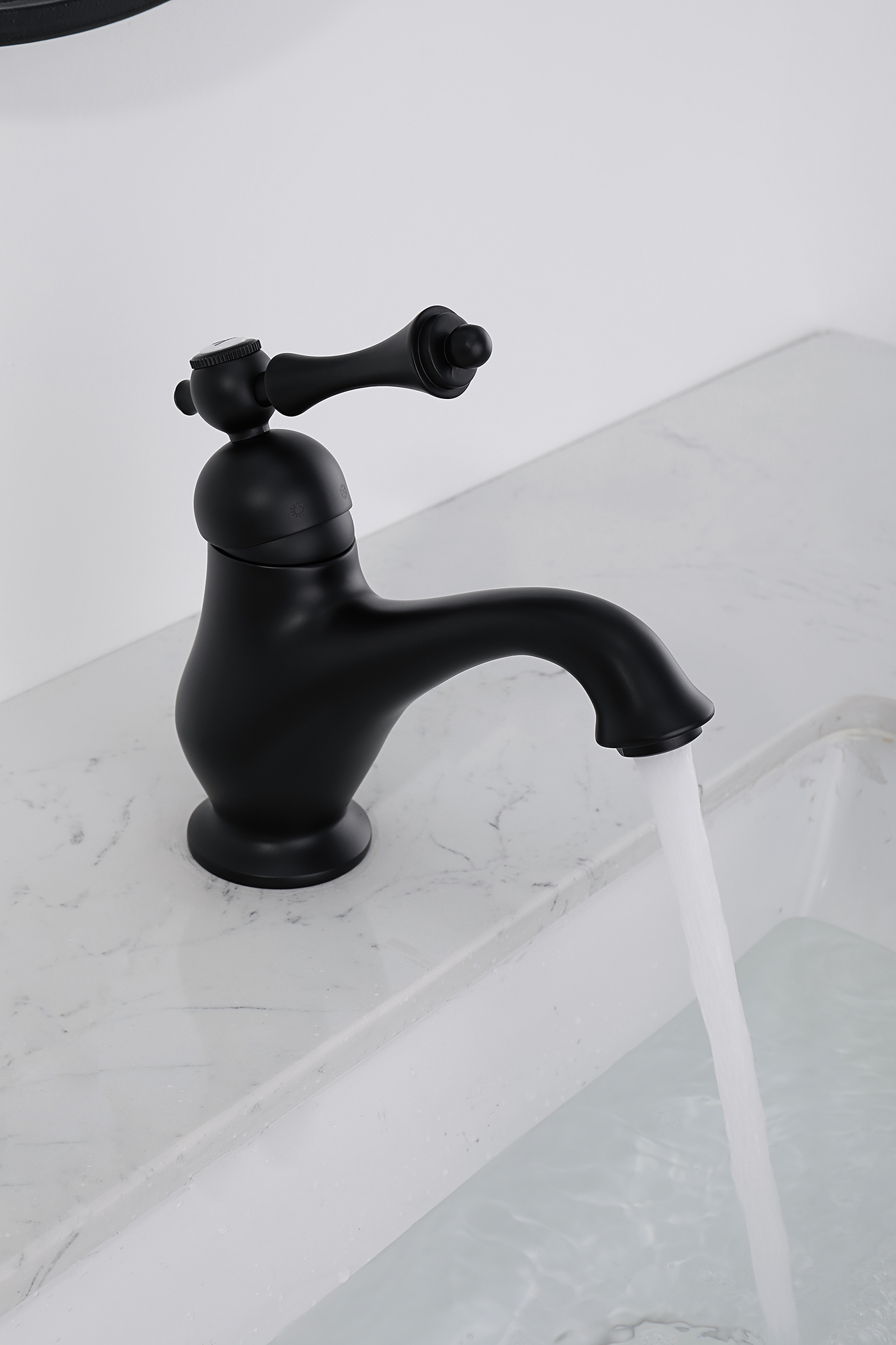 77111-C Смеситель для умыв. (ЧЕРНЫЙ)  GANZER  (10/1шт) Л/К