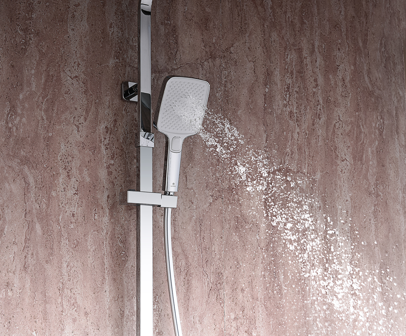 44161-F Душевая система (БЕЛЫЙ) GANZER (5/1шт)